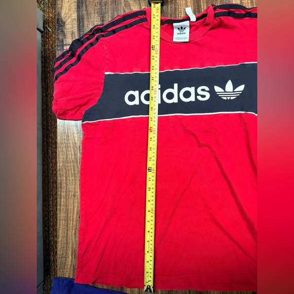 adidas Red Tee with Black Stripe - Picture 5 of 6